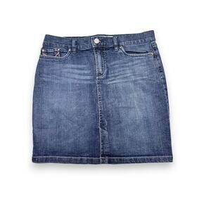 Y2K Old Navy Ultra Low Waist Blue Jean Skirt Size 6